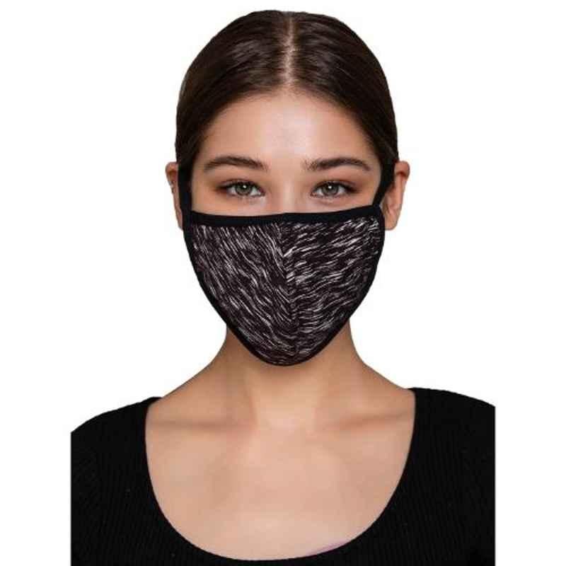 Clovia MASK18A06 3 Ply Reusable Printed Brown & White Face Mask with Filter
