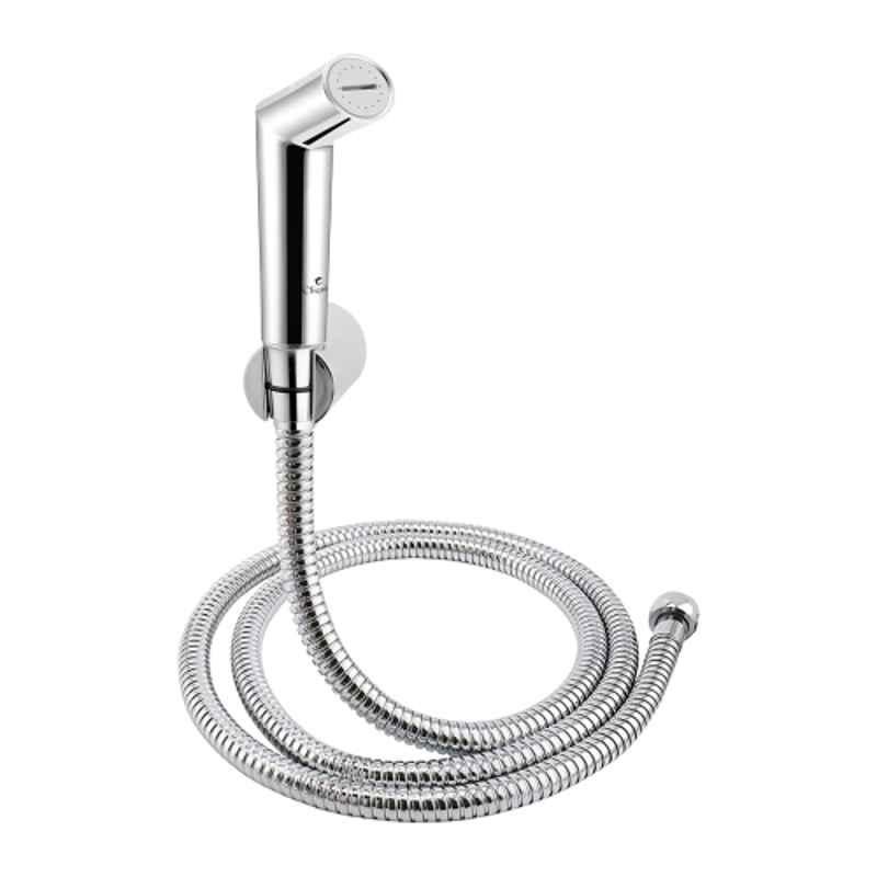 Cliquin Primex ABS Chrome Wall Mounted Health Faucet with SS-304 1m Flexible Shower Tube