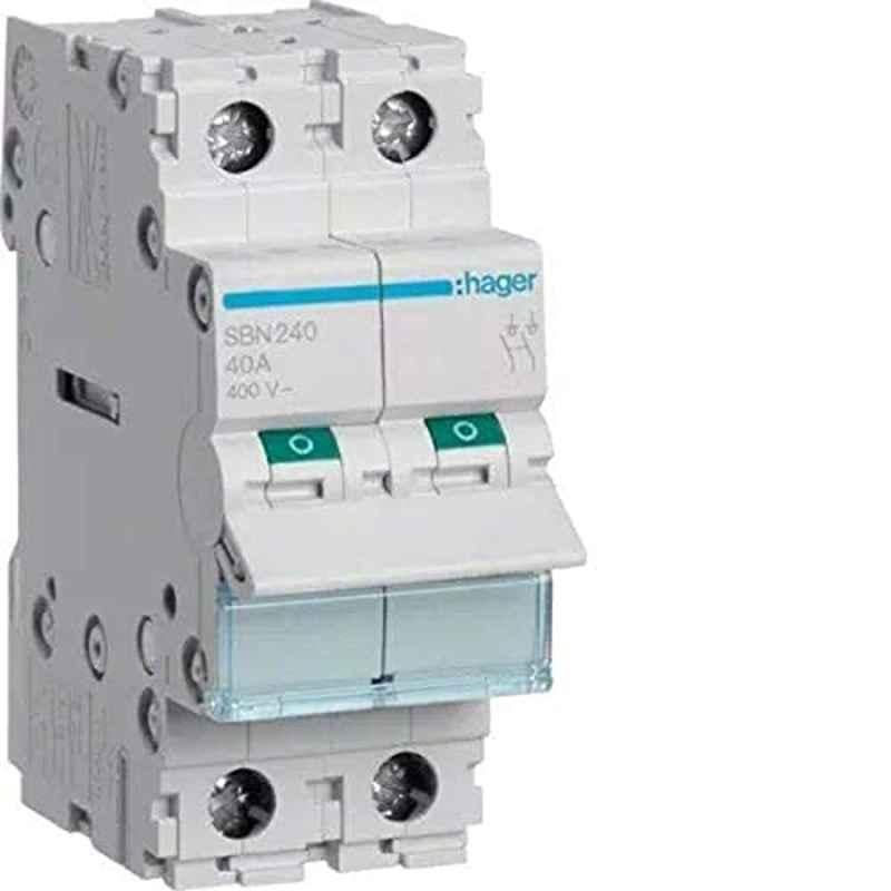 Hager 40A 415V Isolator Modular Break Switch, SBN241N