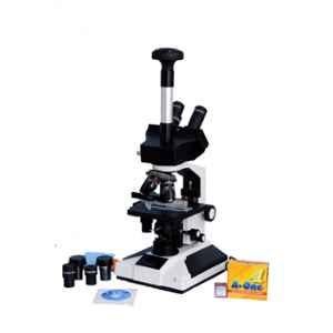 Labpro 40x-1500x LED Illumination Trinocular Microscope with Semi-Plan Achro Objectives, 5MP CMOS Camera & Kit, TRINOSP5MPCMOS