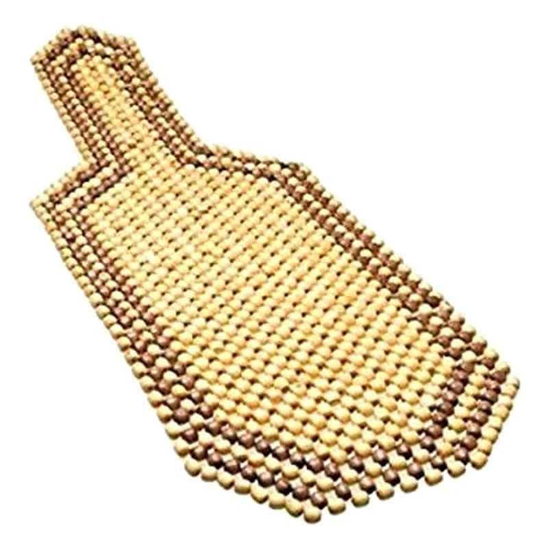 Kozdiko Wooden Bead & Nylon Beige Seat Cover for Tata Hexa, Koz-21346