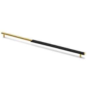 Plantex Stainless Steel & Aluminium Cabinet Handle/450mm Wardrobe Door Handle/Cupboard Pull-Push Handles for Home/Office (Black & Gold)