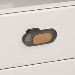 Plantex Knobs for Drawer/Drawer Knobs/Oval Knob for Cabinets/Drawer Handle/Pull-Push Knob for Kitchen/Bedroom Drawers SH-432, Rose Gold & Grey