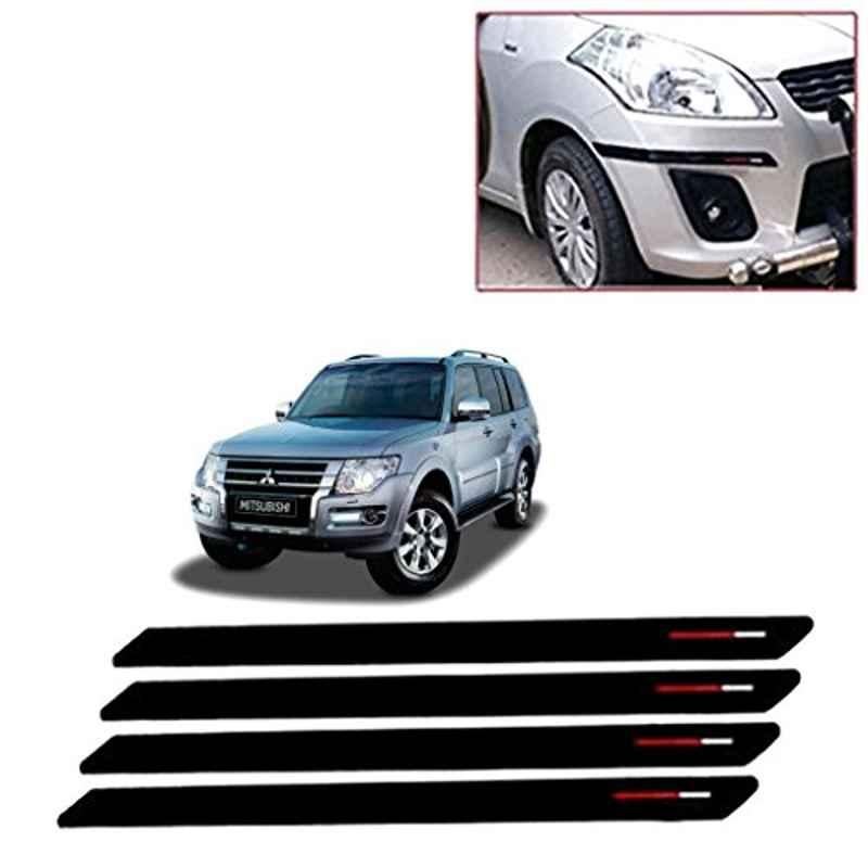 Kozdiko 4 Pcs Black & Red Bumper Protector Set for Mitsubishi Montero