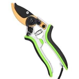 OUTO 8 inch Carbon Steel 65Nm Green Bypass Pruning Shear for Garden