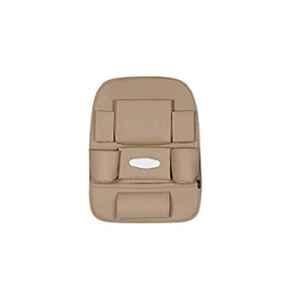 Autofurnish Faux Leather Beige 3D Car Auto Seat Back Multi Pocket Storage Bag Organizer Holder Hanger, AF6615-2