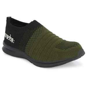 Kavacha S218 Olive Knitted Phylon TPR Sole Steel Toe Safety Shoe with Foam Comfort, Size: 9