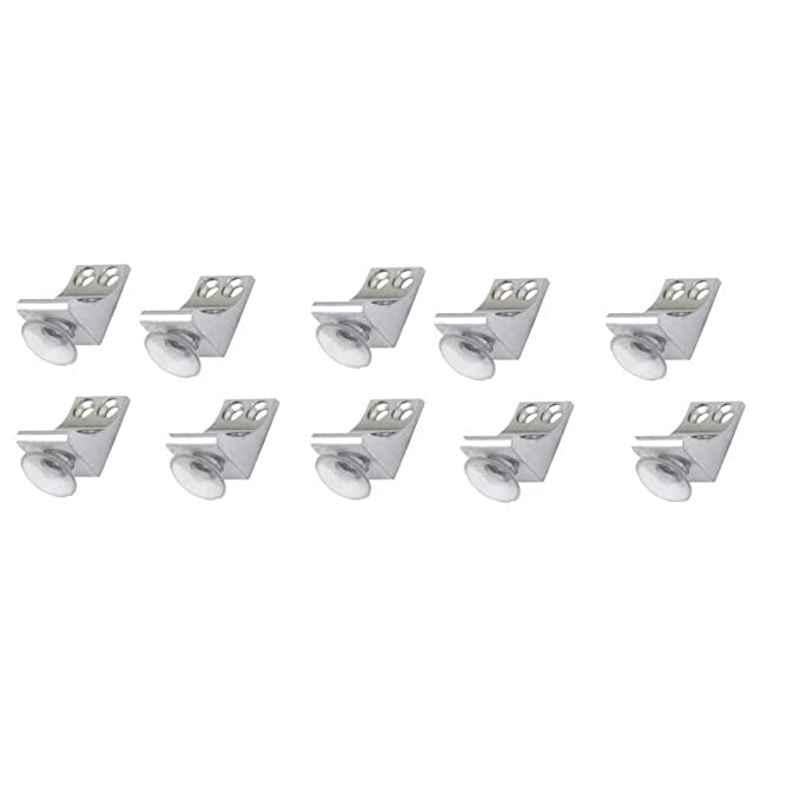 Galaxy XL Aluminium Glass Shelf Right Angle Fixing Clip Bracket with Suction Cup (Pack of 10)