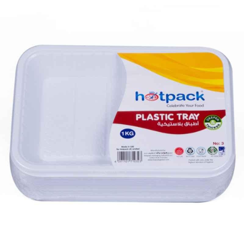 Hotpack 1kg Plastic Rectangular Tray, PAV3HP