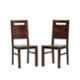 Angel Furniture 2 Pcs 36x18x18 inch Honey Finish Wood Sitting Chair Set, AC-07