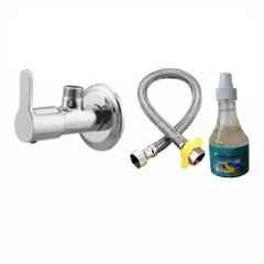 Fastgear Marc Stainless Steel Silver Chrome Finish Bathroom Faucet Set, FG1045