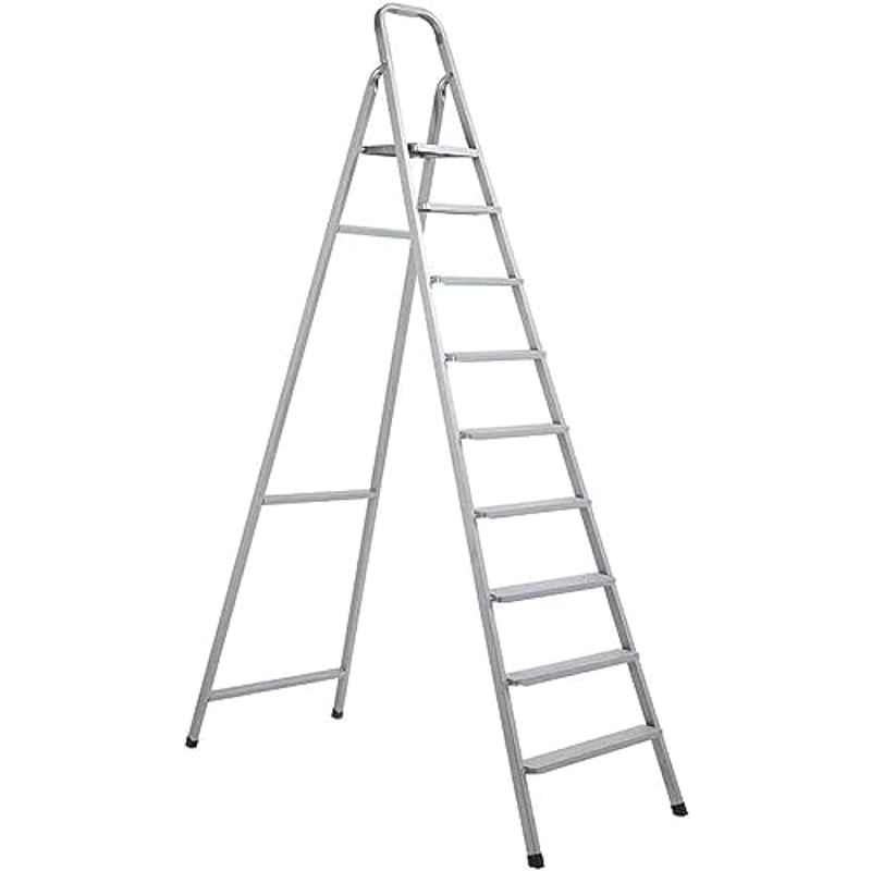 Robustline 9 Steps Alloy Steel Silver Multi Purpose Ladder