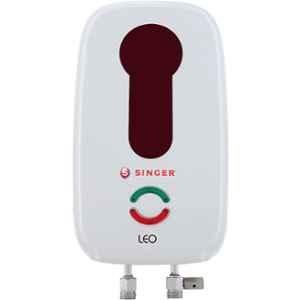 Singer Leo 3L White & Red Instant Water Heater Geyser, 210011004301188