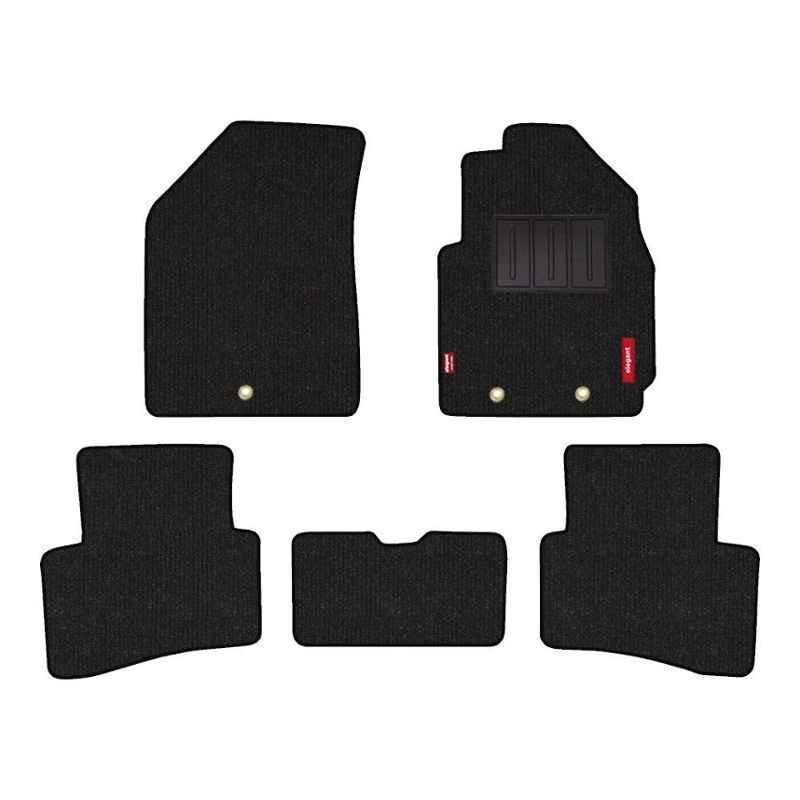 Elegant Carry 5 Pcs Polypropylene Black Carpet Car Floor Mat Set for Hyundai Creta