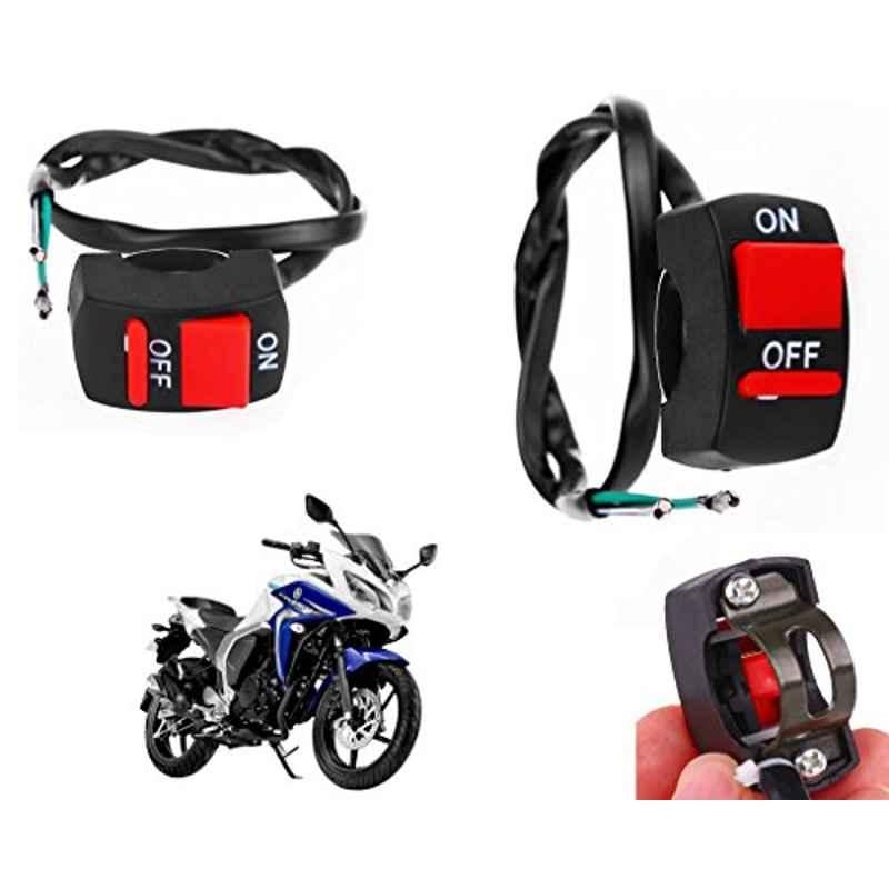 Auto Pearl 7/8 inch 12V Bike Fog Light Handle Bar Switch for Yamaha Fazer Fi Version 20