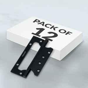 Plantex 5 inch 2.5mm Stainless Steel Black Butterfly Door Hinges (Pack of 12)