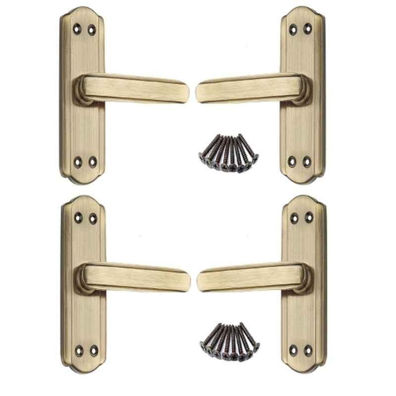 Buy Ztxon S Bab Inch Steel Brass Finish Mortise Door Handle Set Online At Best Price On Moglix