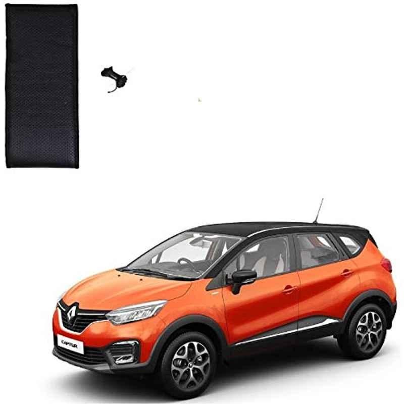 Kozdiko Faux Leather Black Stitchable Steering Wheel Cover for Renault Captur