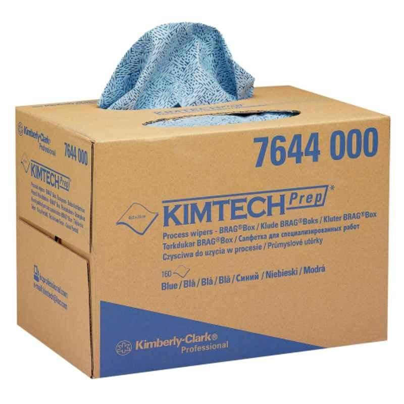 Kimberly Clark Kimtech 160 Pcs Blue Process Wipers Cloths, 7644
