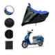 Riderscart Polyester Black & Blue Waterproof Two Wheeler Body Cover with Storage Bag for TVS Jupiter ZX BS6