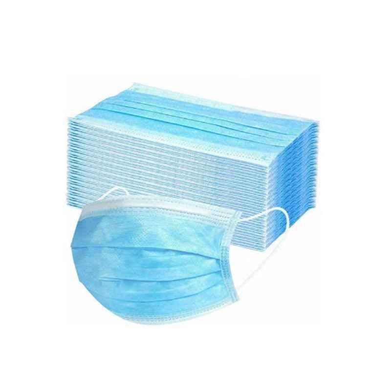 Easyair 3 Ply Non Woven Disposable Blue Surgical Mask (Pack of 100 Pieces)