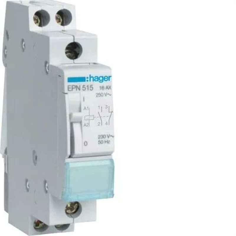 Hager 16A 230V Remote Control Switch Contactor, EPN515