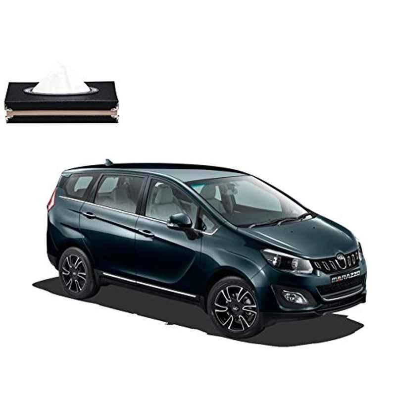 Kozdiko Black Leatherite Tissue Paper Dispenser Box with 200 Sheets for Mahindra Marazzo