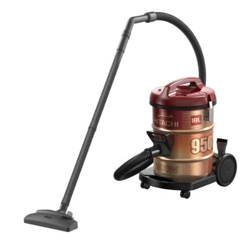 Hitachi CV950F24 2100W 18L Wine Red Drum Vacuum Cleaner, CV950F24CBSWR