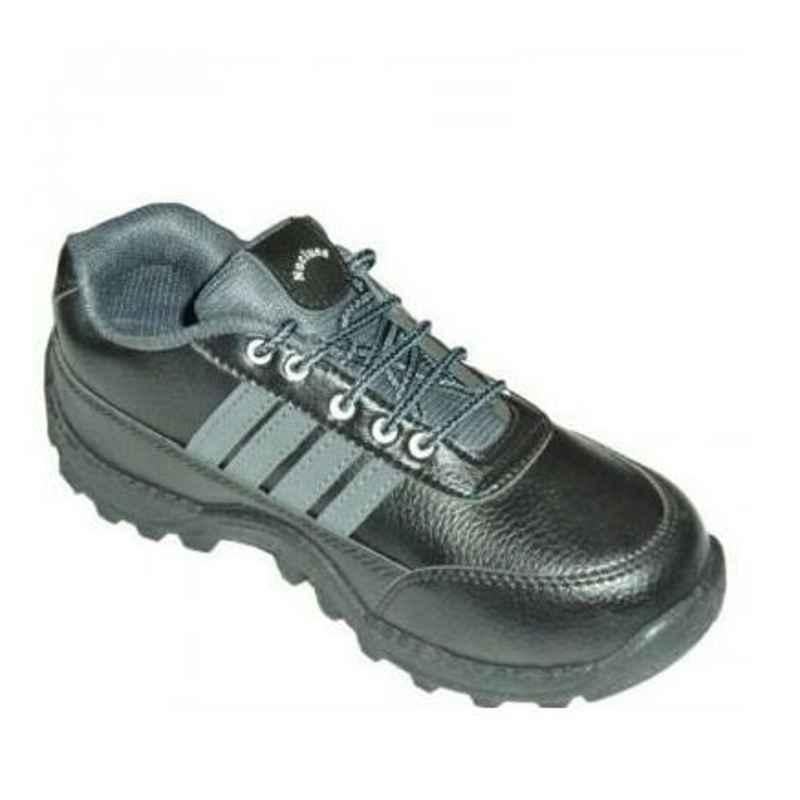 Volman Nucleus Steel Toe Black & Grey Work Safety Shoes, Size: 7
