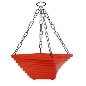 Gardens Need 4 Pcs 23.5x23.5x112cm 100% Virgin Plastic Spiral Red Hanging Planter Basket