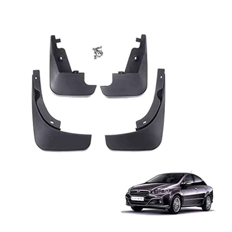 Kozdiko 4 Pcs O.E Type Custom Fit Front & Rear Mud Flap Set for Fiat Linea