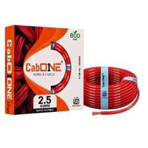CabONE 2.5 Sqmm Red FR PVC Multi Strand Electrical Wire, CabONE019, Length: 90m