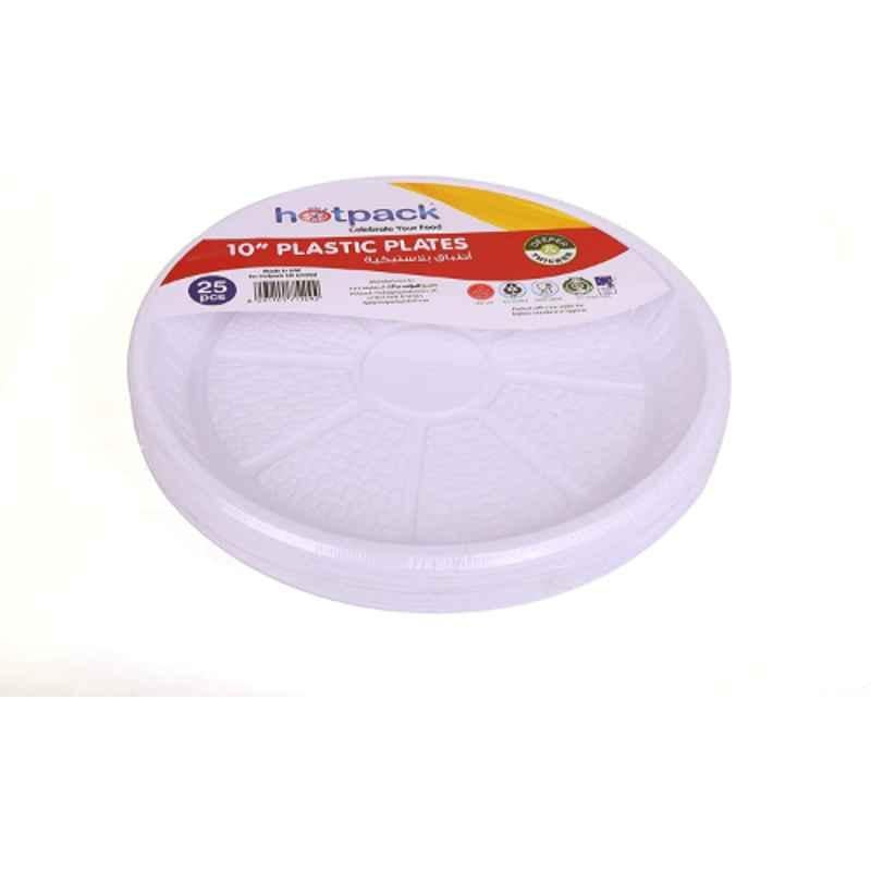 Hotpack 25Pcs 10 inch Plastic Plate (Pack of 20)