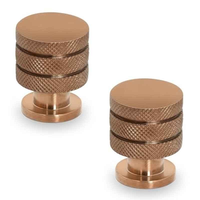 Plantex Knobs for Drawer/Drawer Knobs/Cabinet Knobs/Drawer knobs Handle/Pull-Push Knobs for Home/Office Drawers (Pack of 2) Rose Gold