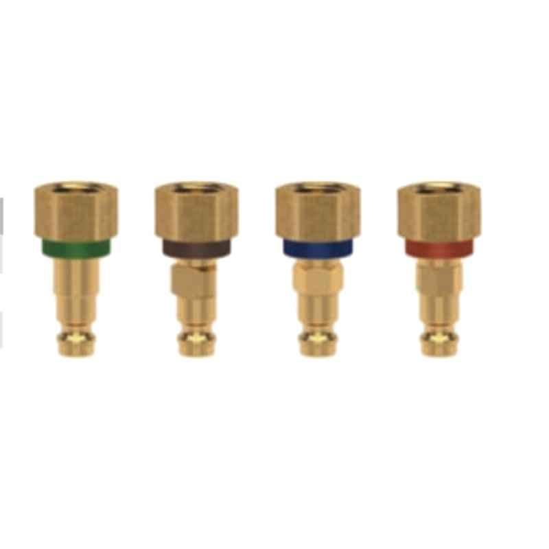 Ludecke ESMK18NIBL G1/8 Single Shut Off Safety Quick Plug with Female Thread Connect Coupling