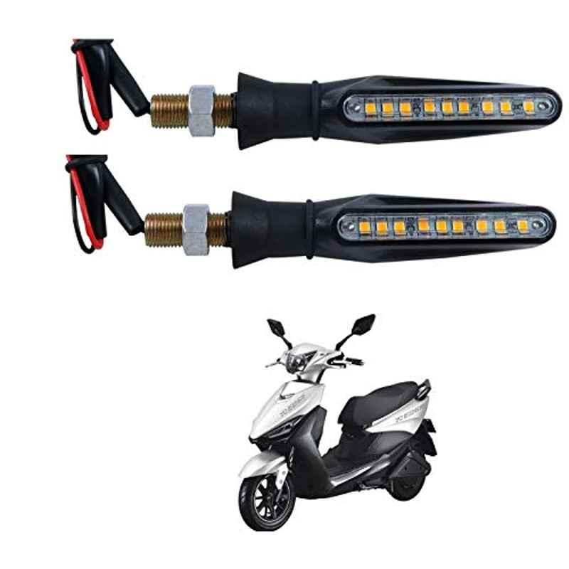 Kozdiko 4 Pcs Plastic Front & Rear Side Sleek Yellow Bike Indicator Set for Indus Yo Edge