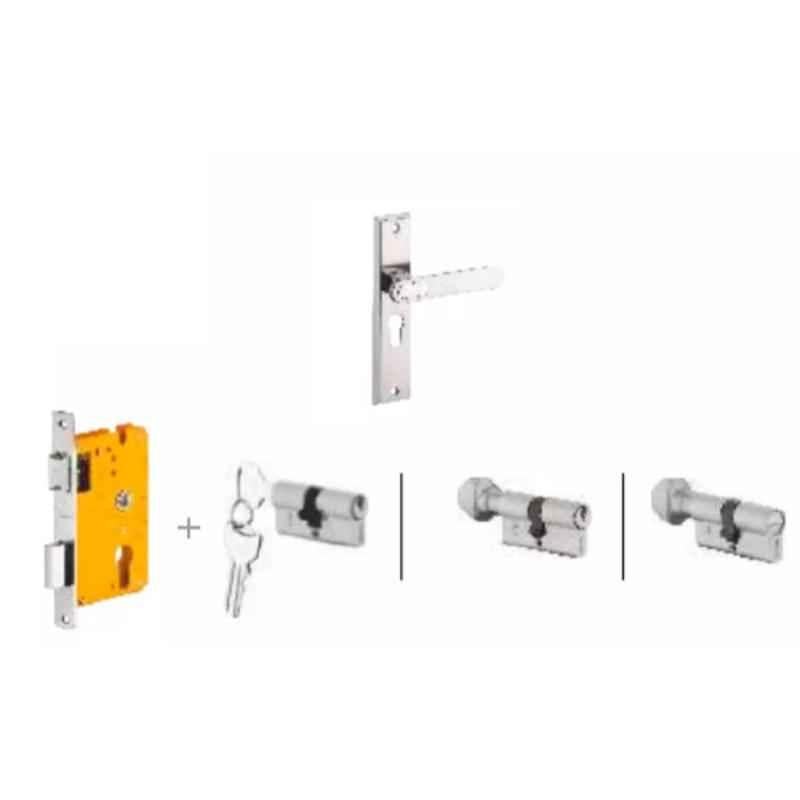 Dorset Deolo HL DEO 8 inch Stainless Steel Lock Set with KY Mortise Lever Lock (Pack of 3)
