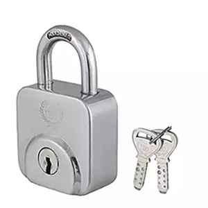 Harrison Premium 60mm Stainless Steel Padlock with 3 Keys, Chain & Plate, CX-1000 0644