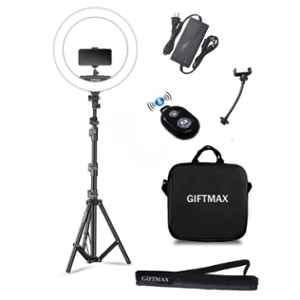 Gift Max 55W 3200-5600K 18 inch Dual Mode LED Ring Light with Carry Bag, 6ft Stand, Stand Carry Bag, Mobile Holder, AC Adapter & Bluetooth Remote