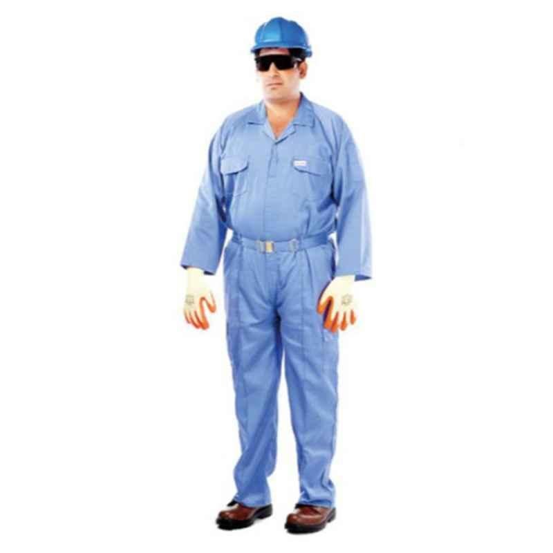 Vaultex 1PV-XL 190 GSM Blue Twill Coverall Suit, Size: XL