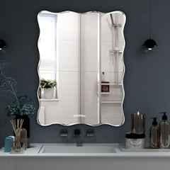 Plantex Frameless Bathroom Mirror/Rectangular Shape Glass for Wall/Mirror for Dressing Room/Living Room/Bedroom/Entryway 18x24 inch