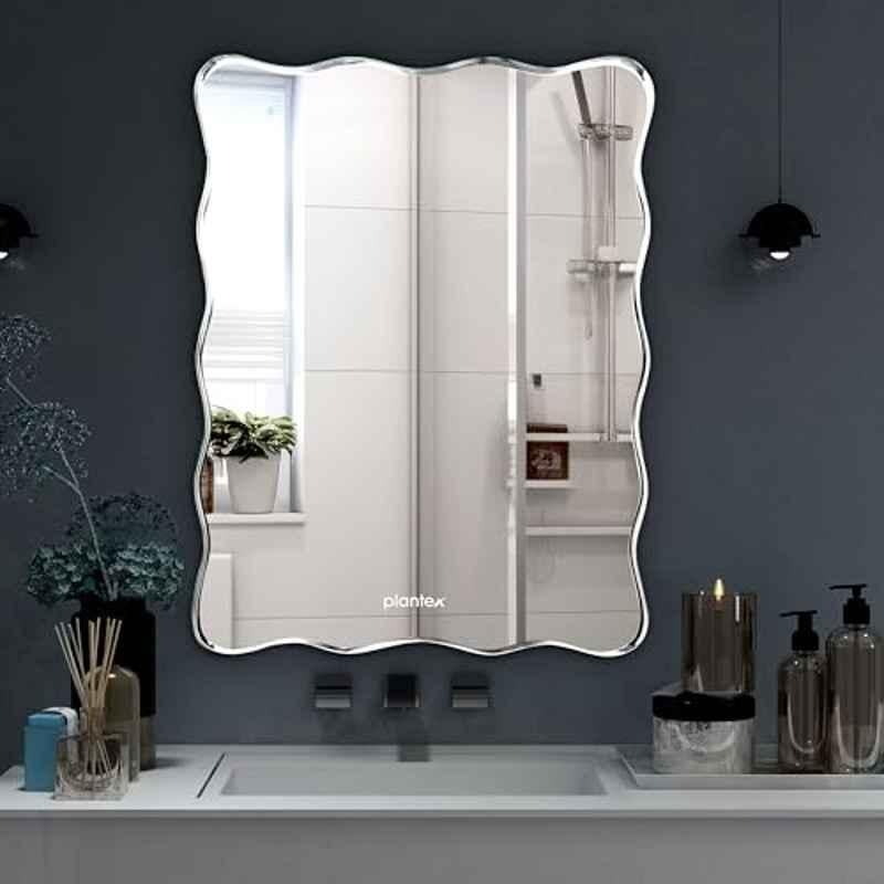 Plantex Frameless Bathroom Mirror/Rectangular Shape Glass for Wall/Mirror for Dressing Room/Living Room/Bedroom/Entryway 18x24 inch