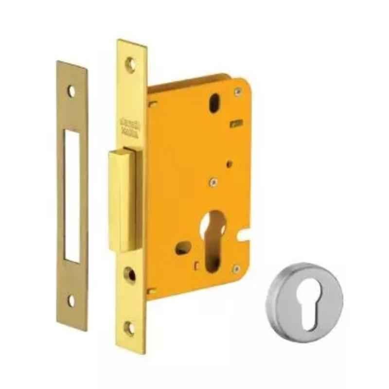 Dorset Stainless Steel Lacquered Brass Deadbolt Mortise Lock, ML 102 PT (Pack of 3)