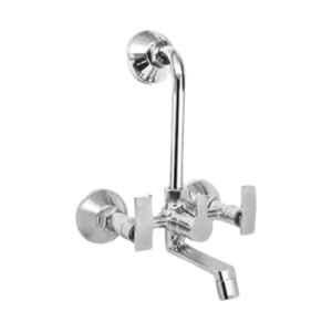IRIS Passion Brass Chrome Plated Silver Wall Mixer with L Bend Faucet