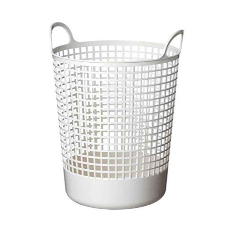 Like It Polyethylene White Scandinavia Style Big Round Basket, SCB-10
