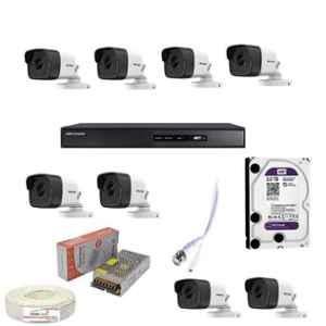 Hikvision 5MP 4 Channel Full Hd Dvr & Camera Combo Kit with 3 Bullet Camera