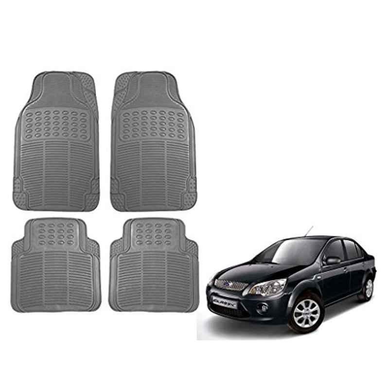 Kozdiko 4 Pcs Grey Rubber Car Mat Set for Ford Fiesta