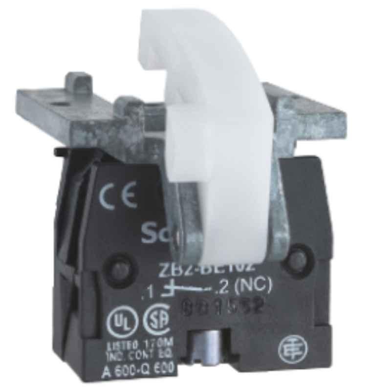 Schneider Harmony 600V 1NO+1NC Screw Clamp Terminal Single Contact Block, XACS105