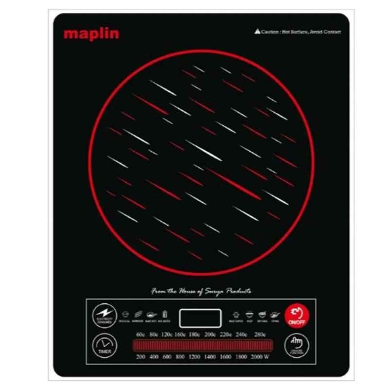 Maplin MP20IN Crystalline Glass Plate Induction Stove with Slim Body
