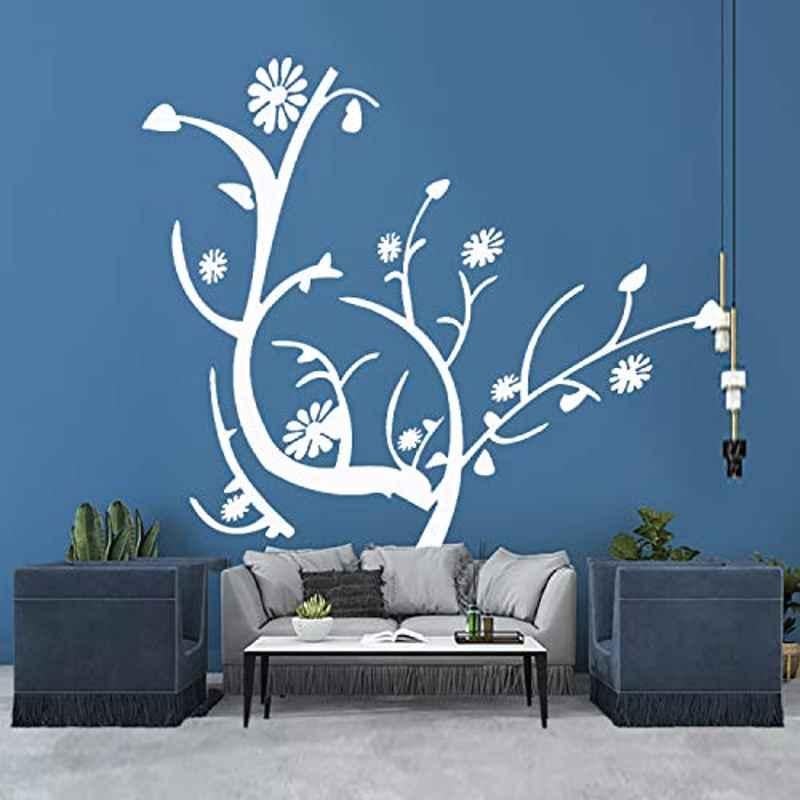 Kayra Decor 98x72 inch PVC Floral Wall Design Stencil, KHSNT288